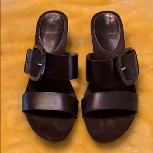 EUC - Bandolino Brown Leather Sandals - Size 6.5
